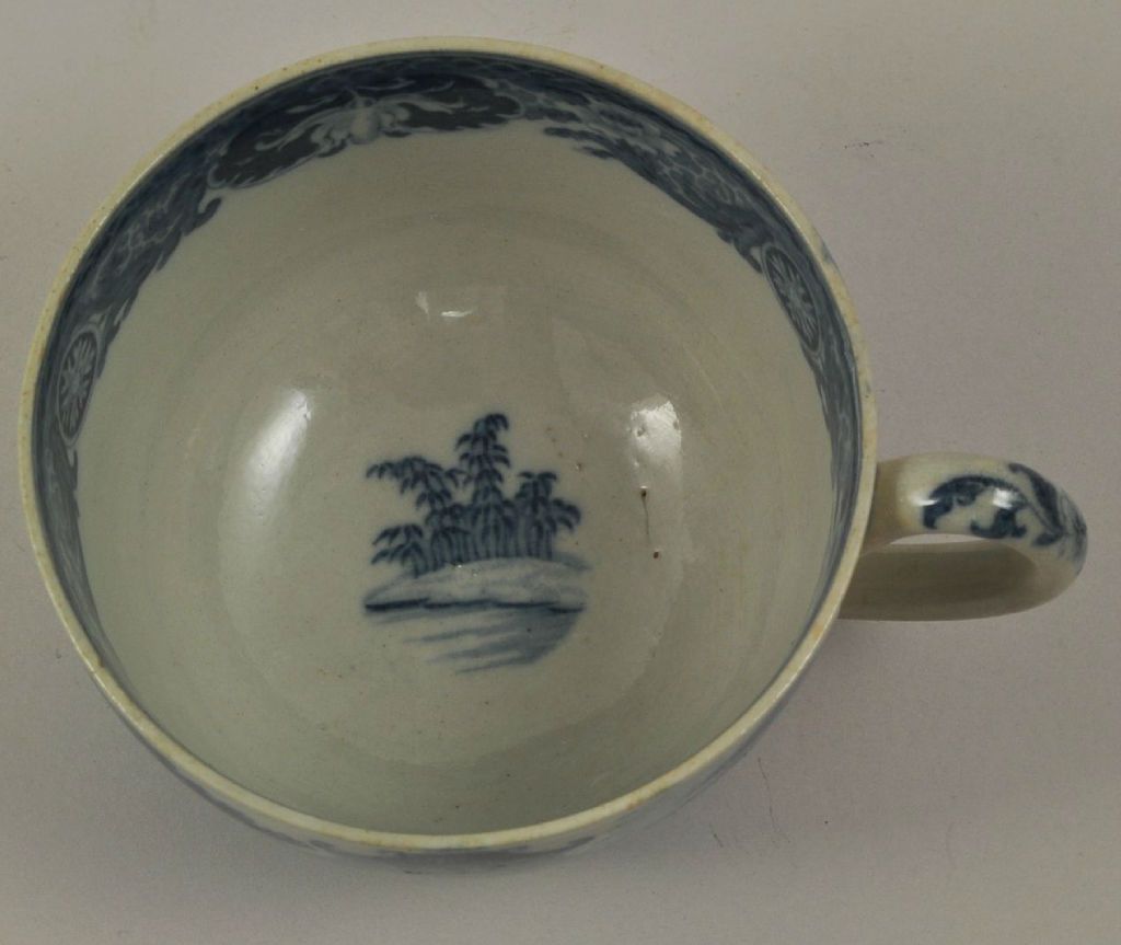 "Pagoda Park" Blue & White Transfer Pearlware Cup & Saucer 1820 "Pagoda Park" Blue & White Transfer Pearlware Cup & Saucer 1820