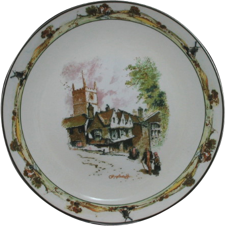 Ridgway Old Malborough Coaching Days Plate 1913 Ridgway Old Malborough Coaching Days Plate 1913