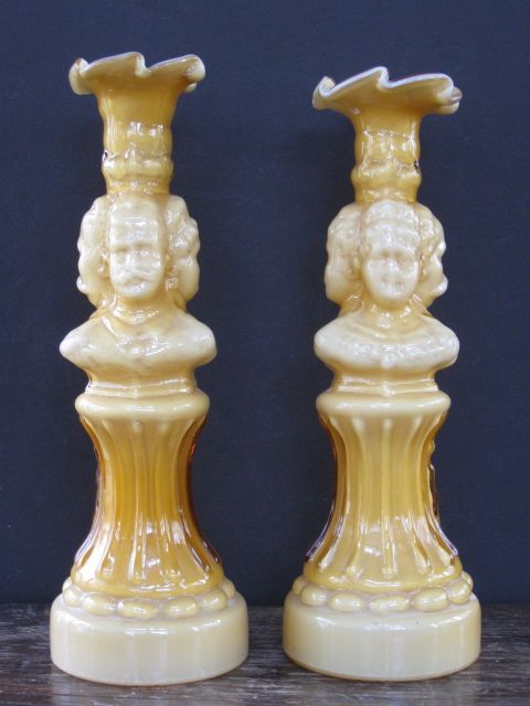 Wonderful Toscany Italian Made Glass Candlesticks Wonderful Toscany Italian Made Glass Candlesticks