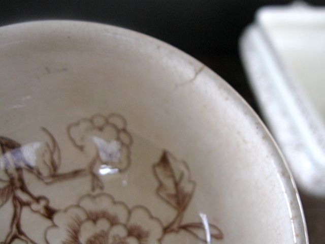 Vintage Brown Transferware Soup Tureen Vintage Brown Transferware Soup Tureen