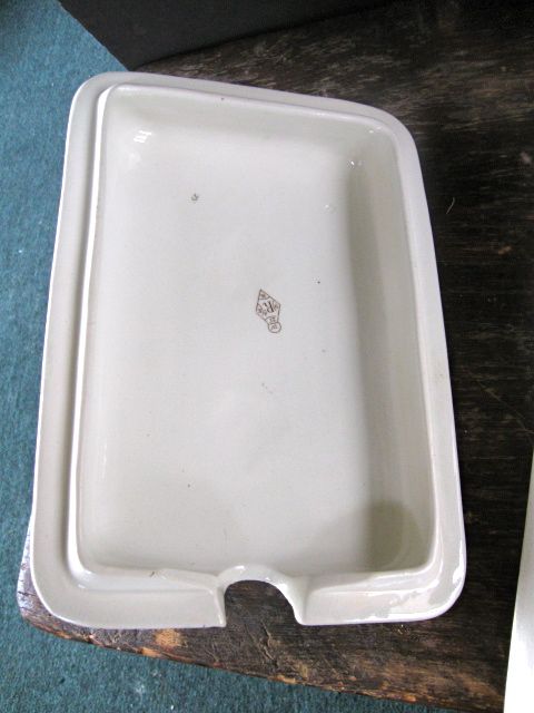 Vintage Brown Transferware Soup Tureen Vintage Brown Transferware Soup Tureen