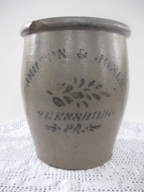 Hamilton & Jones Greensboro Pa. Salt Crock Hamilton & Jones Greensboro Pa. Salt Crock