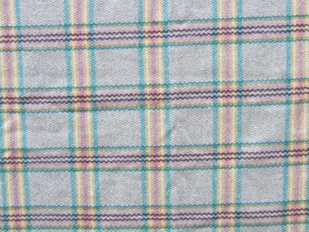 Welsh Wool Blanket Woven Fringe Vintage. from