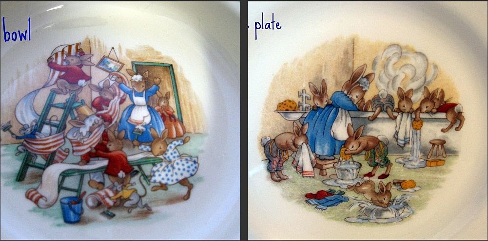 Royal Doulton Bunnykins Nursery ware Baby Bowl, Plate & Cup Royal Doulton Bunnykins Nursery ware Baby Bowl, Plate & Cup