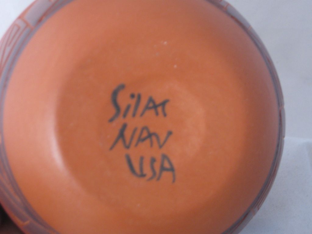 Navajo Etched Monument Valley Pot Artist Signed Navajo Etched Monument Valley Pot Artist Signed