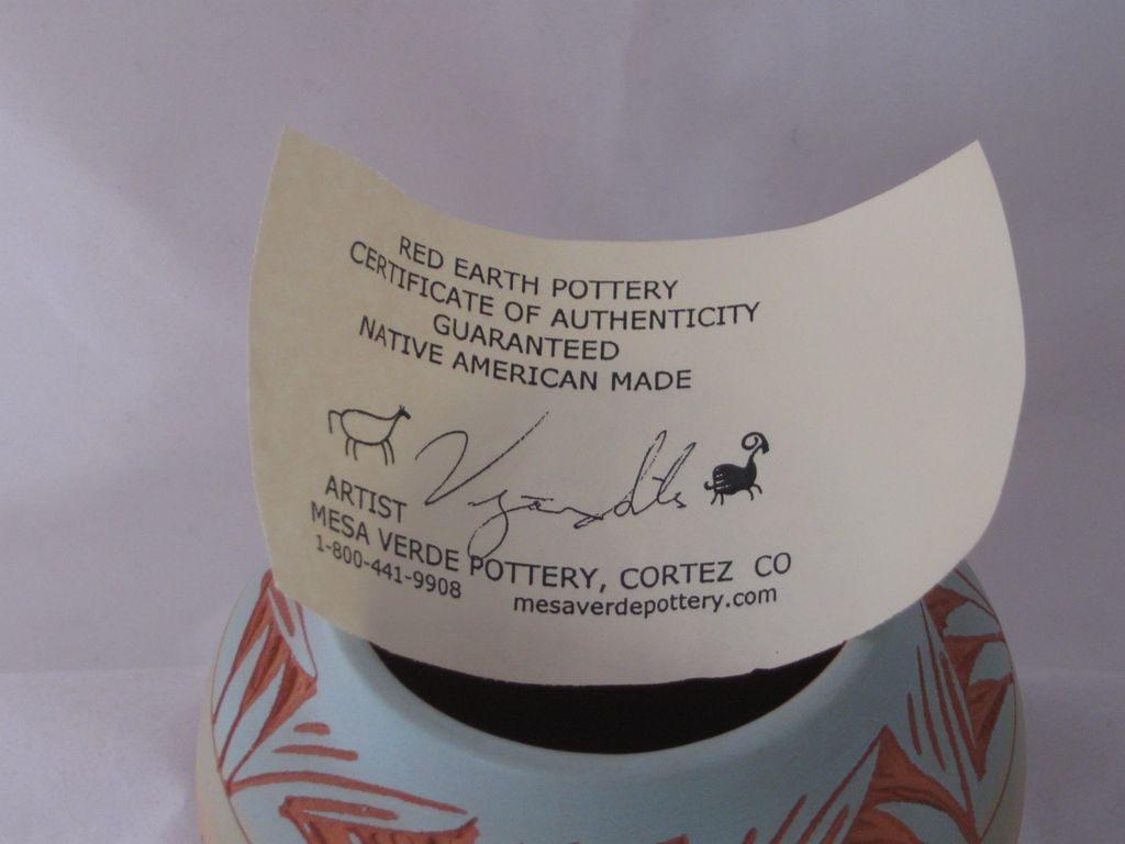 Navajo Etched Monument Valley Pot Artist Signed Navajo Etched Monument Valley Pot Artist Signed