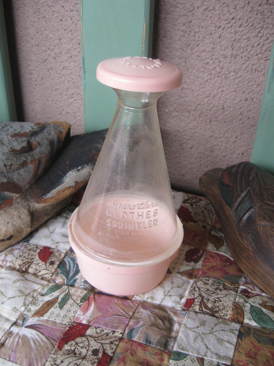 Vintage Circa 1950's Pink Clothes Sprinkler For Laundry Vintage Circa 1950's Pink Clothes Sprinkler For Laundry