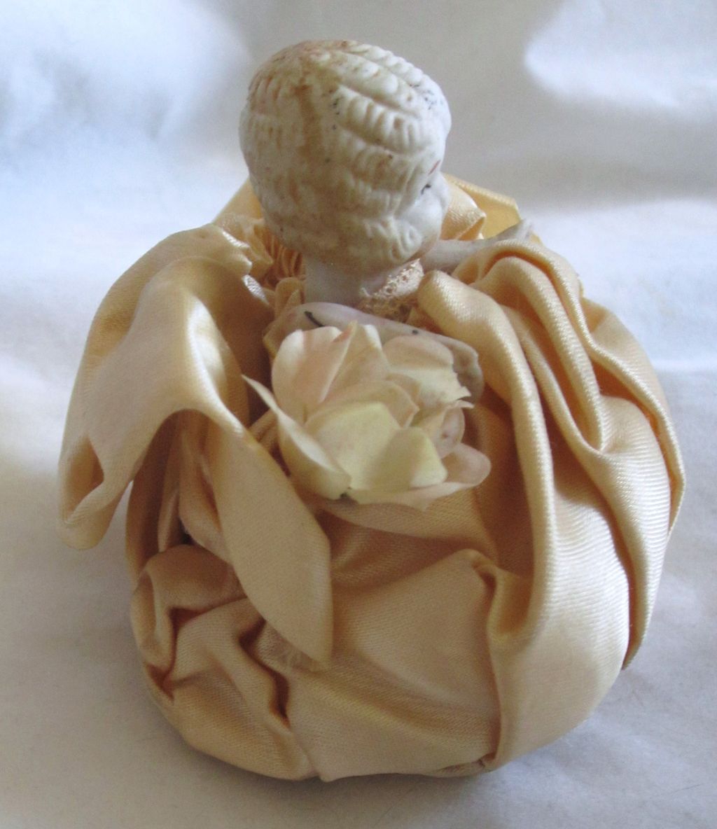 Adorable Vintage Bisque Pin Cushion Doll Adorable Vintage Bisque Pin Cushion Doll
