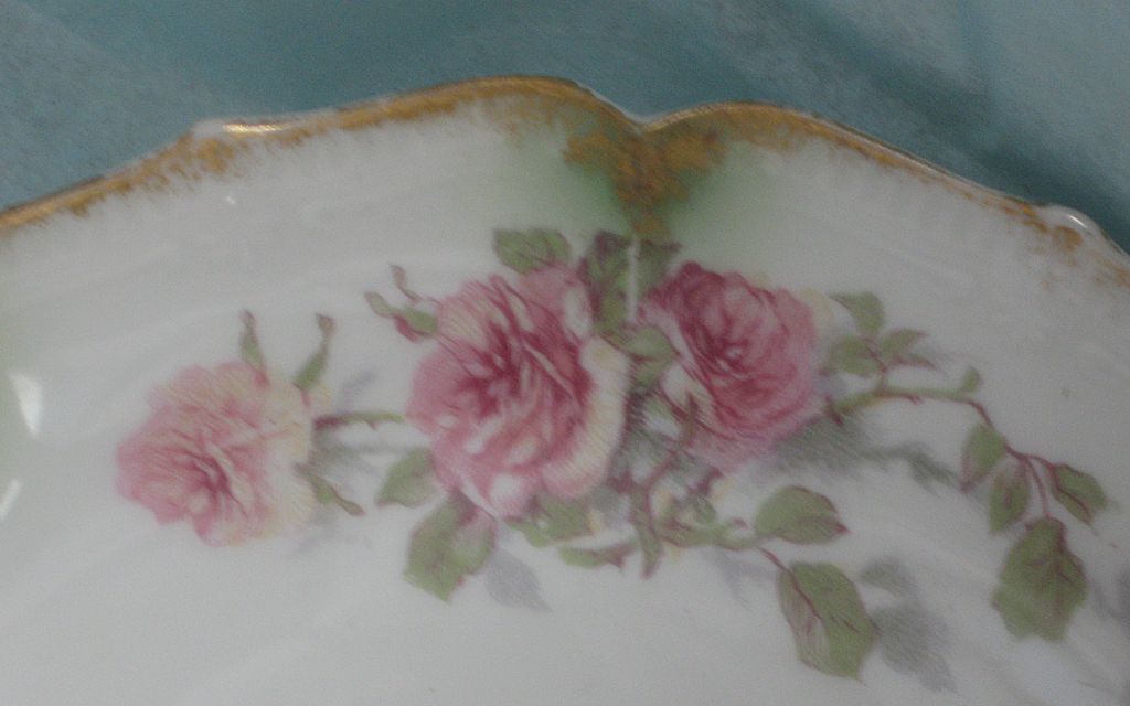 Vintage Haviland Limoges Pink Rose Plate Gorgeous ! Vintage Haviland Limoges Pink Rose Plate Gorgeous !