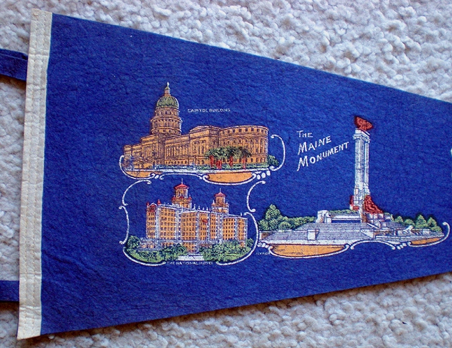 Vintage Souvenir Felt Pennant Havana Cuba Vintage Souvenir Felt Pennant Havana Cuba