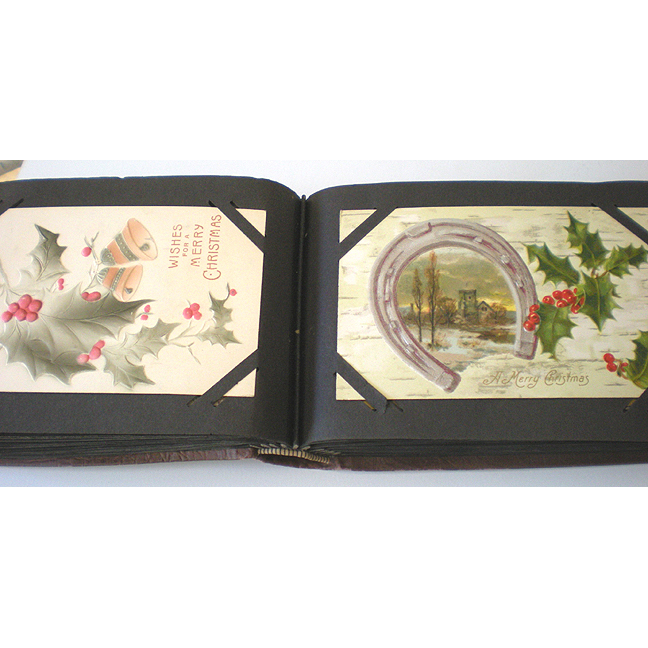 Antique Post Card Album w/ 68 Cards Holidays etc. Antique Post Card Album w/ 68 Cards Holidays etc.