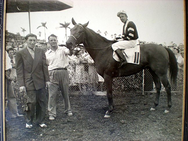 LARGE 1946 Race Horse Photo Buzfuz In Winner's Circle LARGE 1946 Race Horse Photo Buzfuz In Winner's Circle