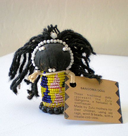 Small African Zulu Sangoma Doll Handmade Small African Zulu Sangoma Doll Handmade