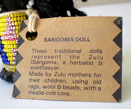 Small African Zulu Sangoma Doll Handmade Small African Zulu Sangoma Doll Handmade