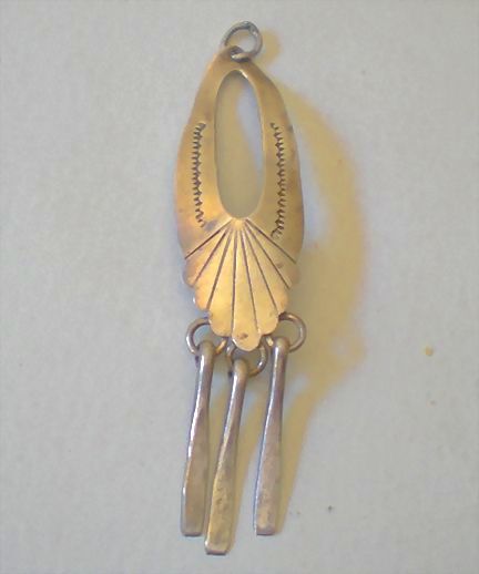 Vintage Signed Navajo Sterling Silver Pendant Vintage Signed Navajo Sterling Silver Pendant