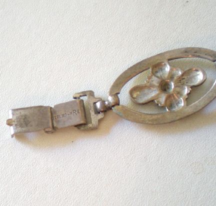 Vintage Sterling Silver Flower Link Bracelet Vintage Sterling Silver Flower Link Bracelet