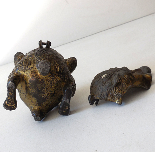 Antique Brass Figural Incense Burner Antique Brass Figural Incense Burner