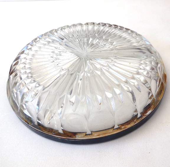 (3) Vintage Cut Glass Bowls with Silver Plated Rims (3) Vintage Cut Glass Bowls with Silver Plated Rims