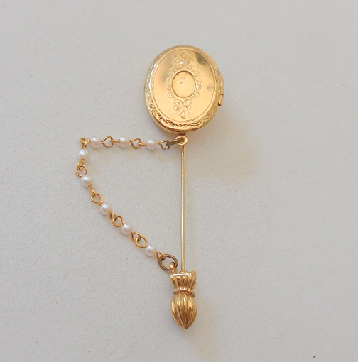 Gorgeous Vintage Locket Stickpin Gorgeous Vintage Locket Stickpin