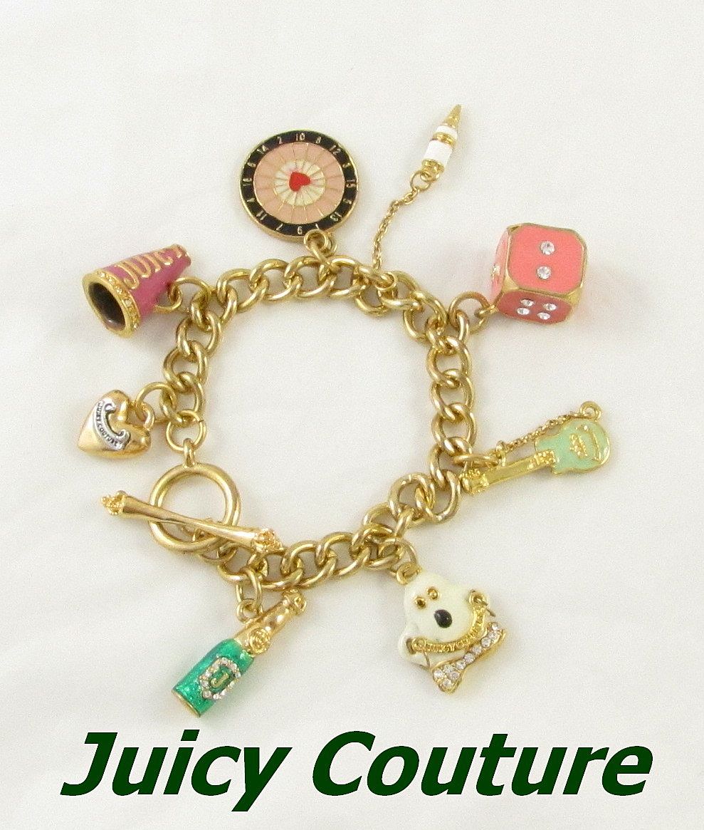 Superb Juicy Couture 7 Piece Charm Bracelet Superb Juicy Couture 7 Piece Charm Bracelet