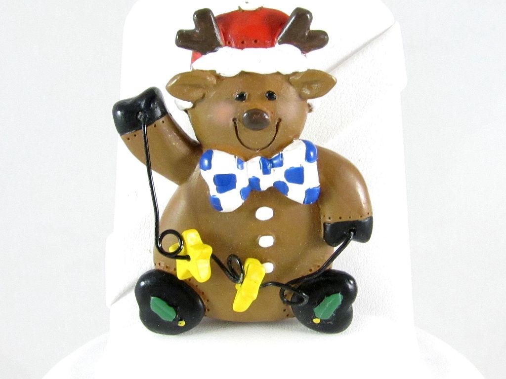 Vintage Whimsical Reindeer Celluloid Brooch Pin Vintage Whimsical Reindeer Celluloid Brooch Pin