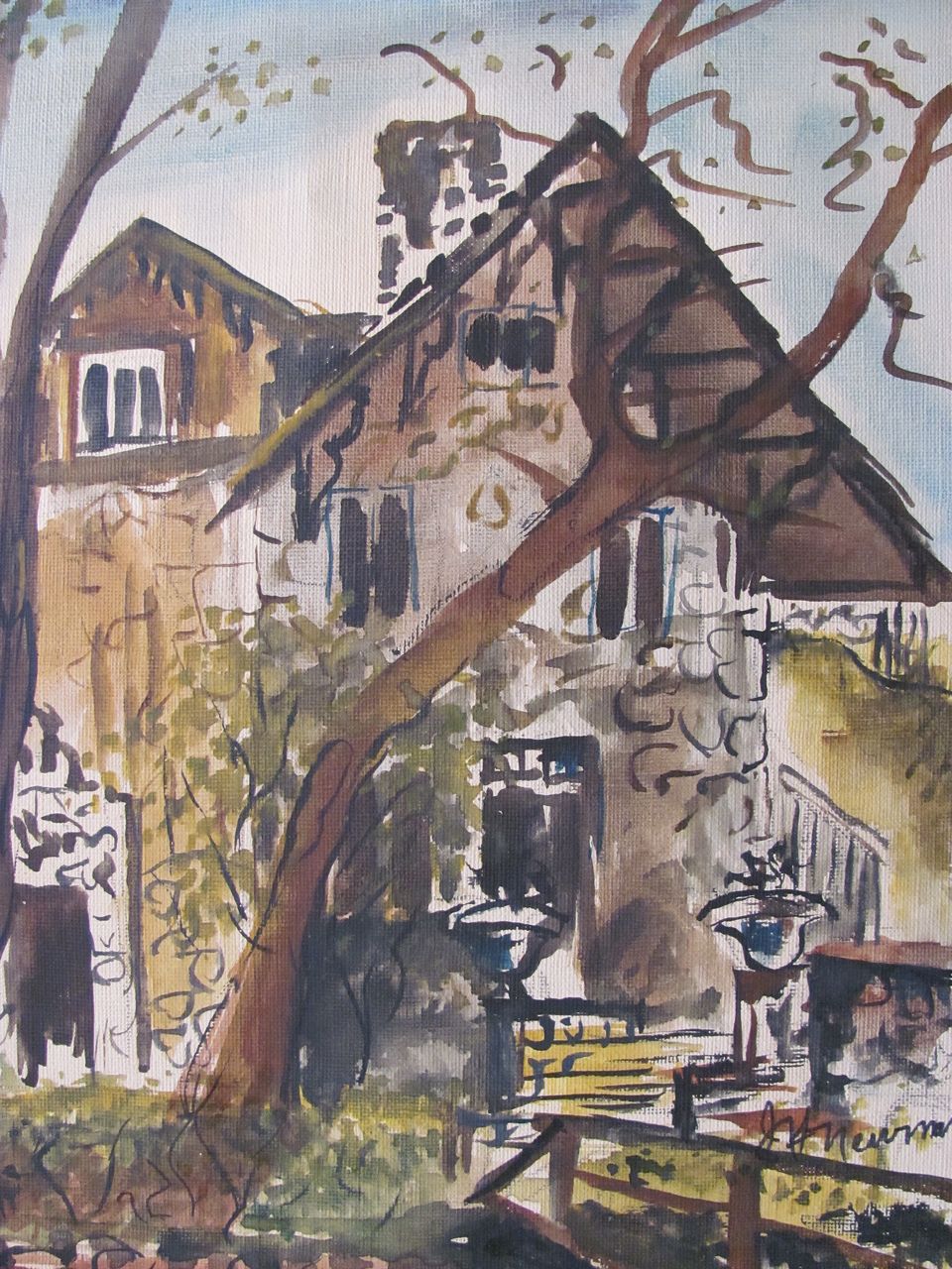 Irene Hodes Newman Fantastic Watercolor by Listed Artist Irene Hodes Newman Fantastic Watercolor by Listed Artist