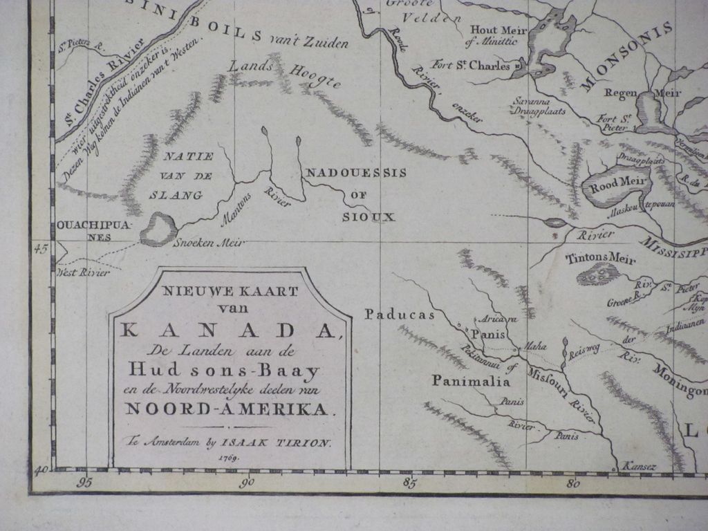 Beautiful Antique Map of Canada 1769 by Isaak Tirion Beautiful Antique Map of Canada 1769 by Isaak Tirion