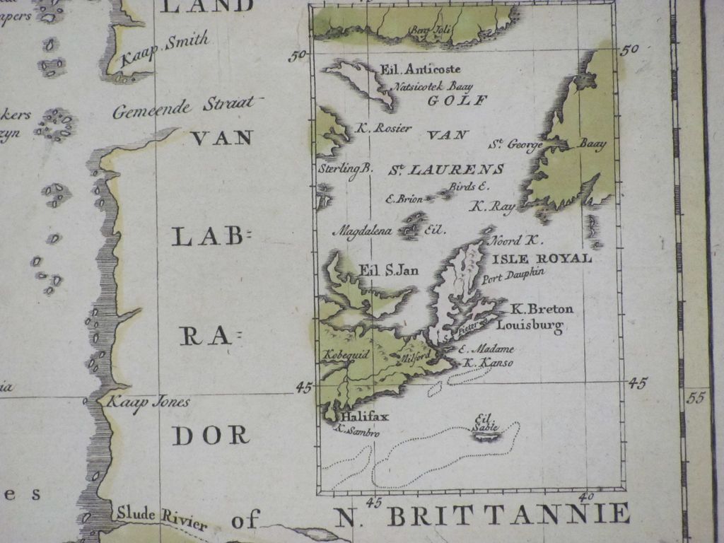 Beautiful Antique Map of Canada 1769 by Isaak Tirion Beautiful Antique Map of Canada 1769 by Isaak Tirion