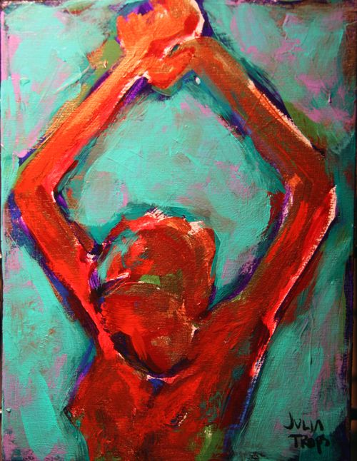Female Nude Dreamer Acrylic Painting Original Art Female Nude Dreamer Acrylic Painting Original Art