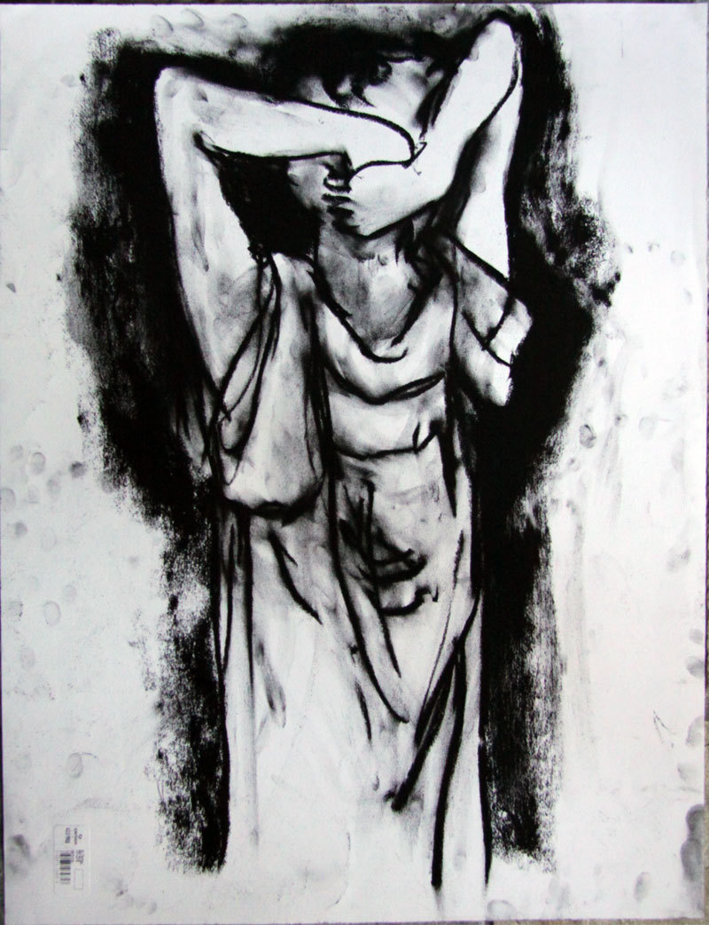 Female Nude Dramatic Original Acrylic Painting Abstract Art Julia Trops Female Nude Dramatic Original Acrylic Painting Abstract Art Julia Trops