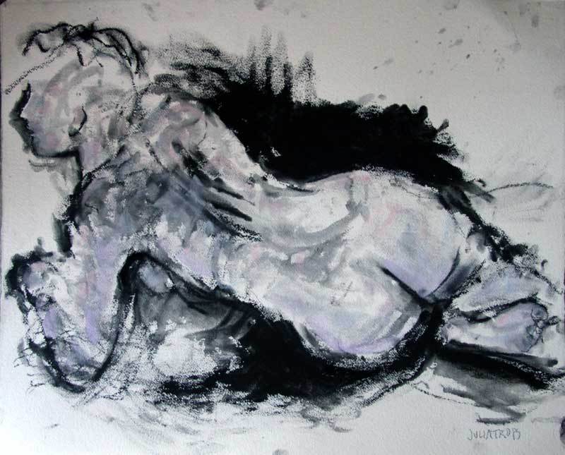 Three Graces Dancing 2 Female Nude Original Acrylic Painting Art Three Graces Dancing 2 Female Nude Original Acrylic Painting Art