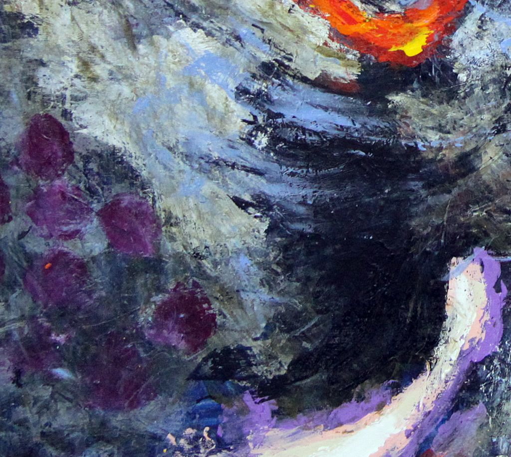 16"x16" Pond KOI Original Acrylic Painting Feng Shui Julia Trops 16"x16" Pond KOI Original Acrylic Painting Feng Shui Julia Trops