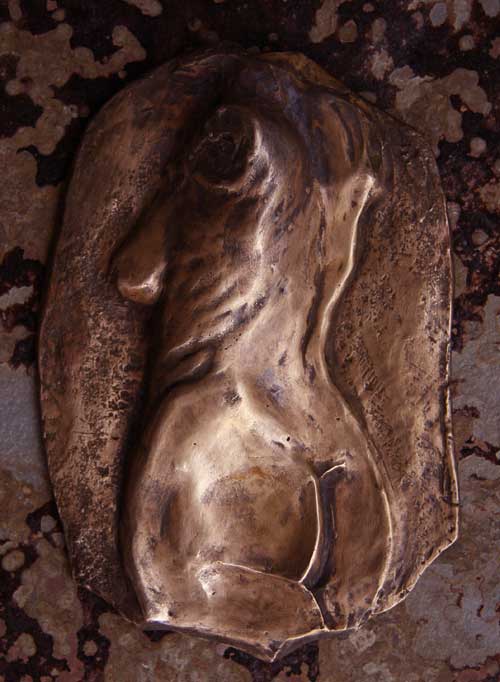 Bronze Medallion Back Female Nude Bas Relief Canadian Art Artist Julia Trops Bronze Medallion Back Female Nude Bas Relief Canadian Art Artist Julia Trops