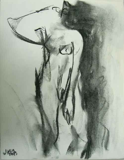 Edge of Consciousness Willow Dancer Female Nude Charcoal Expressionist Drawing Canadian Edge of Consciousness Willow Dancer Female Nude Charcoal Expressionist Drawing Canadian