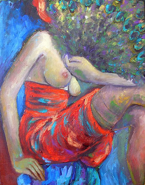 Female Nude Peacock Fan Female Nude Peacock Fan