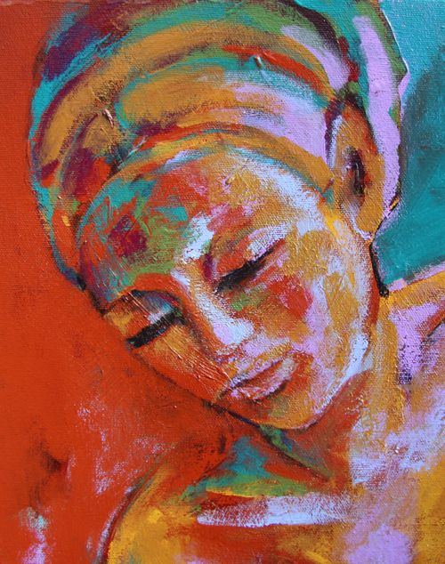 Wonderful Female Nude Earthy Expression Original Acrylic Painting Veil Wonderful Female Nude Earthy Expression Original Acrylic Painting Veil