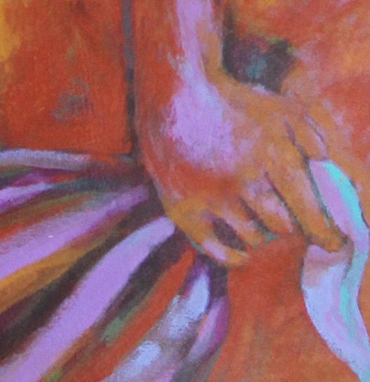 Wonderful Female Nude Earthy Expression Original Acrylic Painting Veil Wonderful Female Nude Earthy Expression Original Acrylic Painting Veil