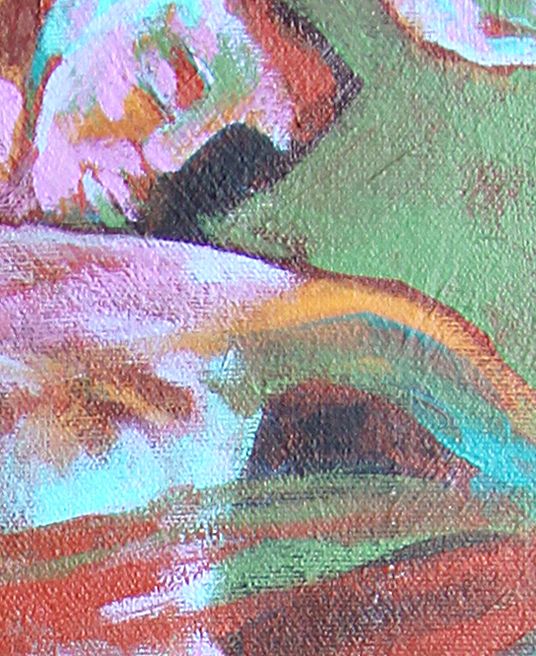 Female Nude Acrylic Painting 16"x20" Earthy Expression Female Nude Acrylic Painting 16"x20" Earthy Expression