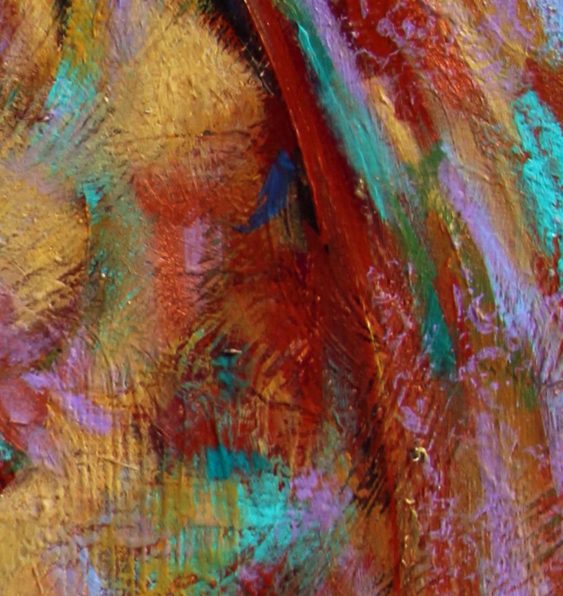 Female Nude Dancer Acrylic Painting Earthy Expressionist Trops Female Nude Dancer Acrylic Painting Earthy Expressionist Trops