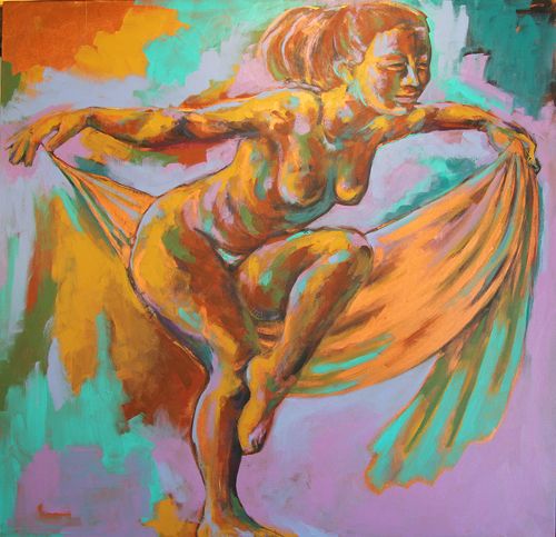 Female Dancer Acrylic Willow Tree Magic Painting Earthy Expressionist Trops Female Dancer Acrylic Willow Tree Magic Painting Earthy Expressionist Trops