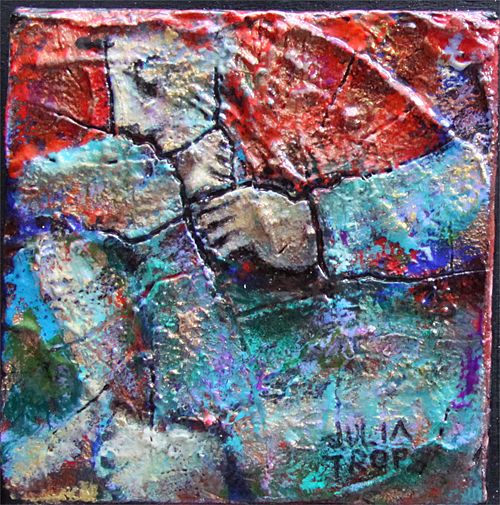 Female Nude Dreamer Original Texture Painting Watercolour Julia Trops Female Nude Dreamer Original Texture Painting Watercolour Julia Trops