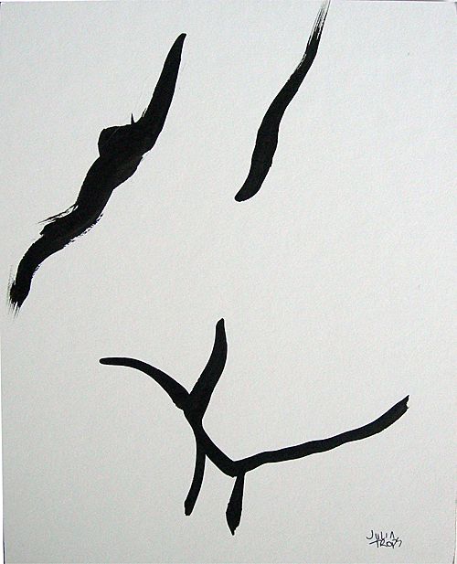 Original Female Nude Back Ink Painting Drawing Art Julia Trops Original Female Nude Back Ink Painting Drawing Art Julia Trops