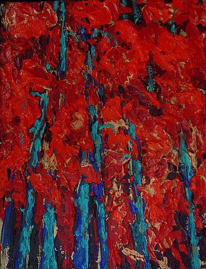 Flowers Surreal Dramatic Original Acrylic Painting Abstract Art Julia Trops Flowers Surreal Dramatic Original Acrylic Painting Abstract Art Julia Trops