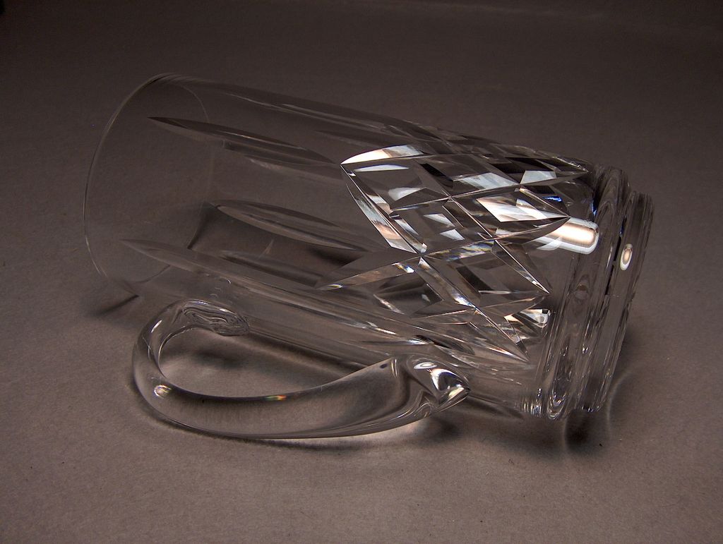 Unusual Waterford Crystal "Lismore" Beer Stein. Unusual Waterford Crystal "Lismore" Beer Stein.
