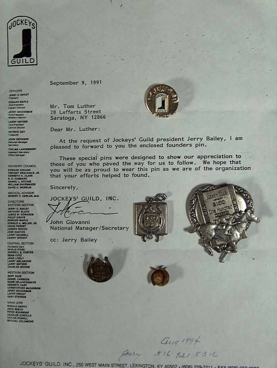 REDUCED: Rare Coll. of Jockey Tommy Luther Memorabilia REDUCED: Rare Coll. of Jockey Tommy Luther Memorabilia