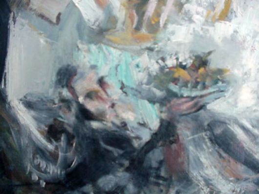 " The Rabbi's " Huge Oil Painting * Signed " The Rabbi's " Huge Oil Painting * Signed