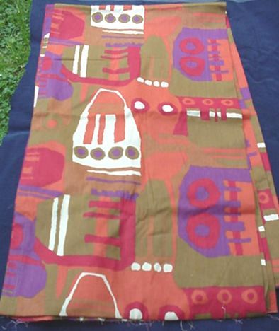 Drapery Fabric * Very Colorful c.1960's Drapery Fabric * Very Colorful c.1960's