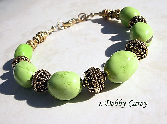 Gaspeite & 24k Gold Vermeil Bracelet Gaspeite & 24k Gold Vermeil Bracelet