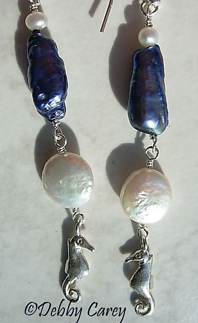 Freshwater Pearl & Bali Sterling Silver Earrings Freshwater Pearl & Bali Sterling Silver Earrings