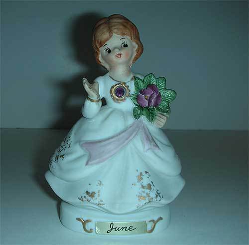 Vintage Japan birthday gem girl figurine Vintage Japan birthday gem girl figurine